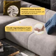 Picture of Luniva L-Shaped Sectional Sofa with Left Chaise – Gold Legs