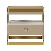 صورة طاولة غرفة نوم حديثة درج واحد - كوارا