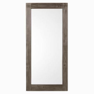 صورة ڤانتا مرآة ستاند كاملة الطول - إطار من الخشب الطبيعي