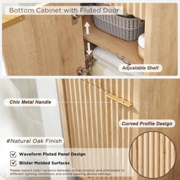 Picture of Mora Natural wood Bathroom cabinet