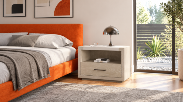 Picture of Afiri Drawer Nightstand in Quartz