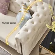 Évianne – Sofa & Armchair Set with Elegant Gold Accents