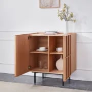 Picture of Keinna Sideboard Cabinet Natural Wood -  4 Shelves
