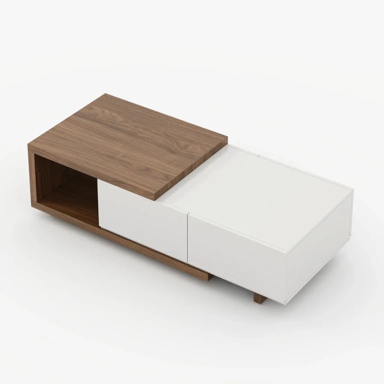 Marcel – Extendable TV Unit & Coffee Table Set made of Natural Wood