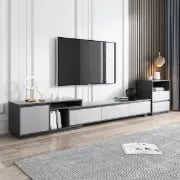 Picture of Flexo Extendable Natural Wood TV Stand – Modern Storage Unit