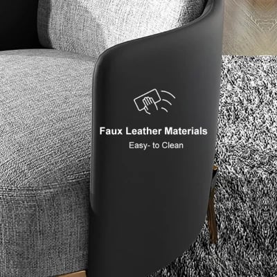 صورة كرسي ديبورا بذراعين – تصميم أنيق بقاعدة خشب طبيعي