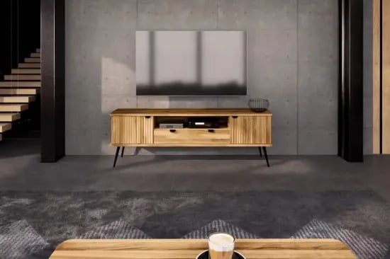 Picture of Liora – Ribbed Oak TV Stand