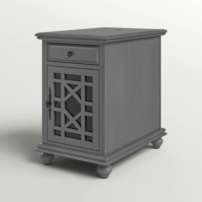 Picture of Ahmara Side table natural wood with storage