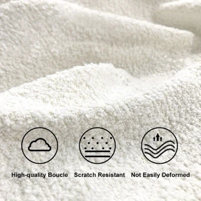 Lunaro Curved Bouclé Sofa – Modern Two-Seater Design