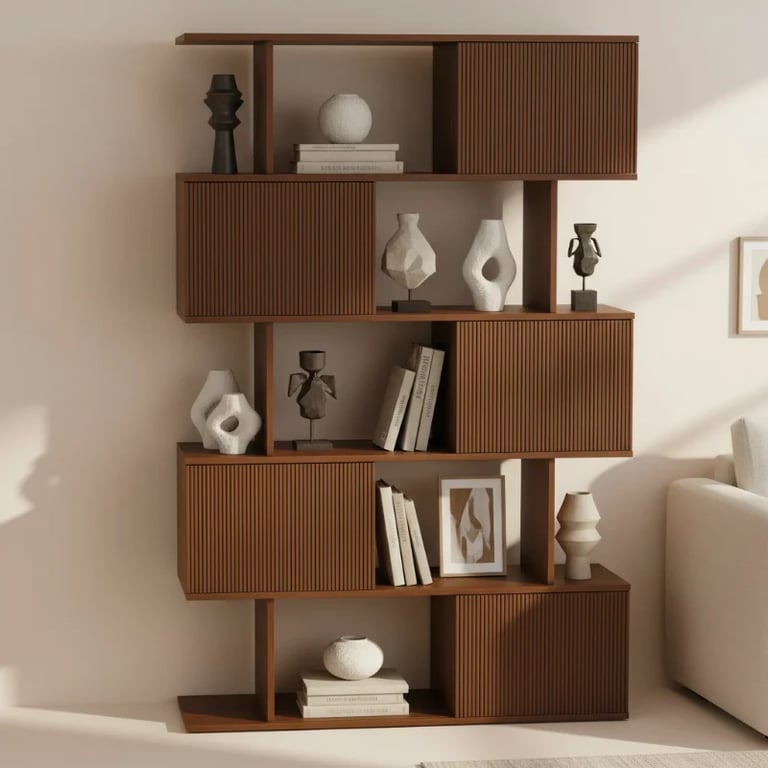 Ravine – Natural Wood Display Shelf with Modern Design