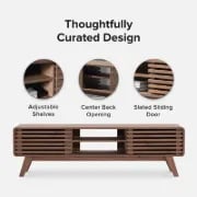 Picture of Valera Modern TV Stand with Practical Design – Natural Wood