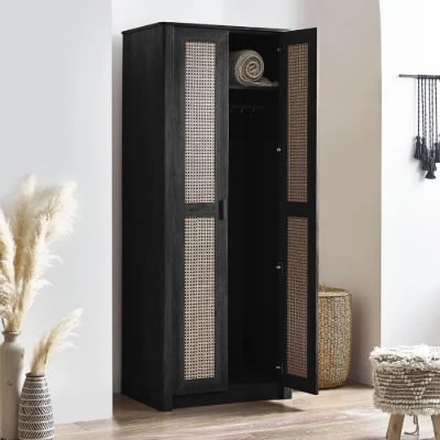 Picture of Ezra – 2-Door Wardrobe in Treated Natural Wood