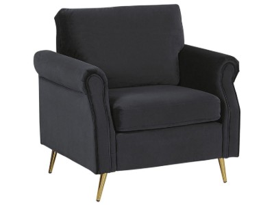 Daroa Modern Armchair – Natural Wood with Stainless Steel Legs