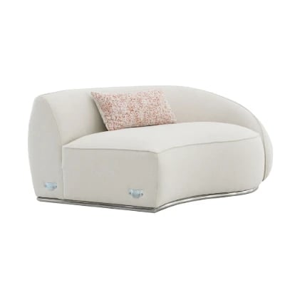 Luna Curved Sectional Sofa – Modern Design with Circular Cushions