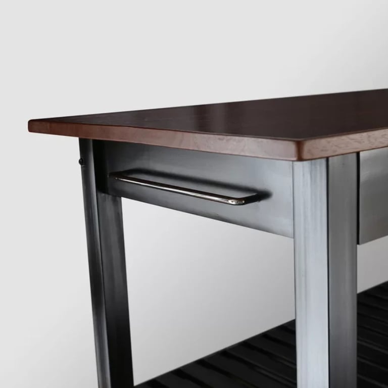 Moppi Solid Wood kitchen Island With Shelves