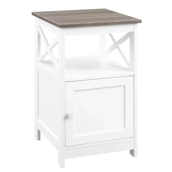 صورة طاوله جانبيه خشب طبيعي كازبلانك - رف