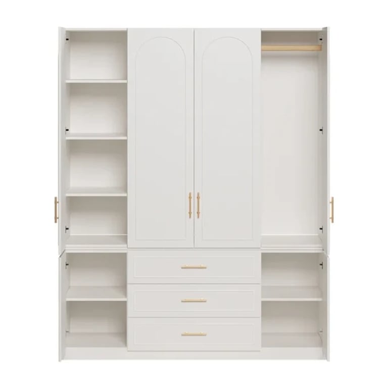 Picture of Lolly elegant wardrobe with shelves and drawers