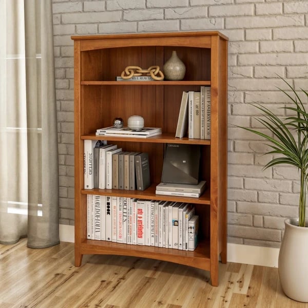 Colton – Elegant Natural Wood Bookcase