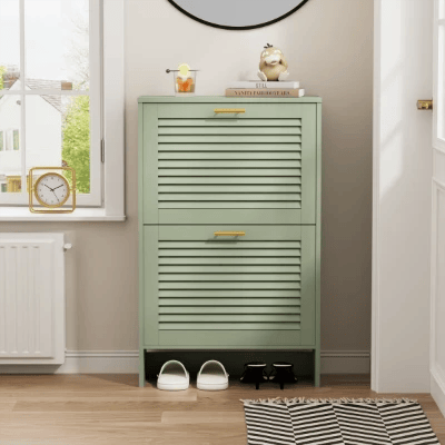 Solène – Modern Natural Wood Shoe Cabinet