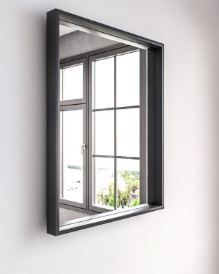 Picture of Orlina – Natural Wood Frame Bathroom Mirror