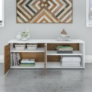 Picture of Lowarzo White and Wooden storage cabinet