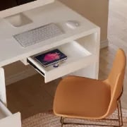 Picture of Clajy – Natural Wood Desk -Modern Desk with 4 Drawers & 1 Cabinet