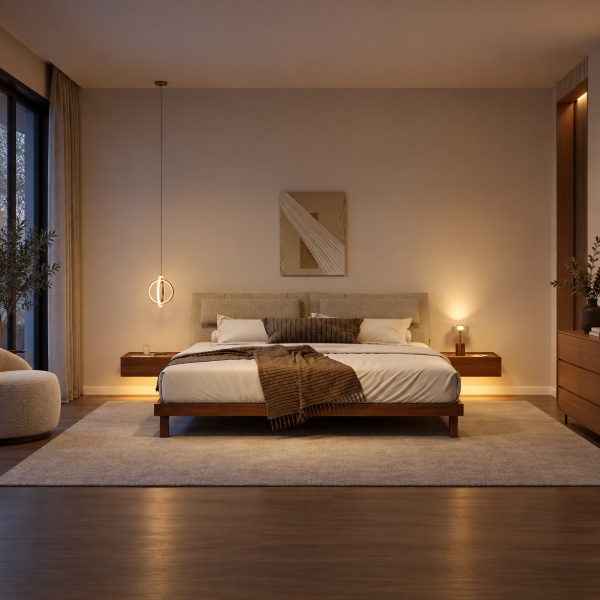 Picture of Velmor Modern Bed - Natural Wood