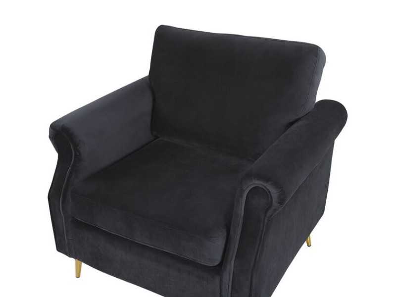 Daroa Modern Armchair – Natural Wood with Stainless Steel Legs