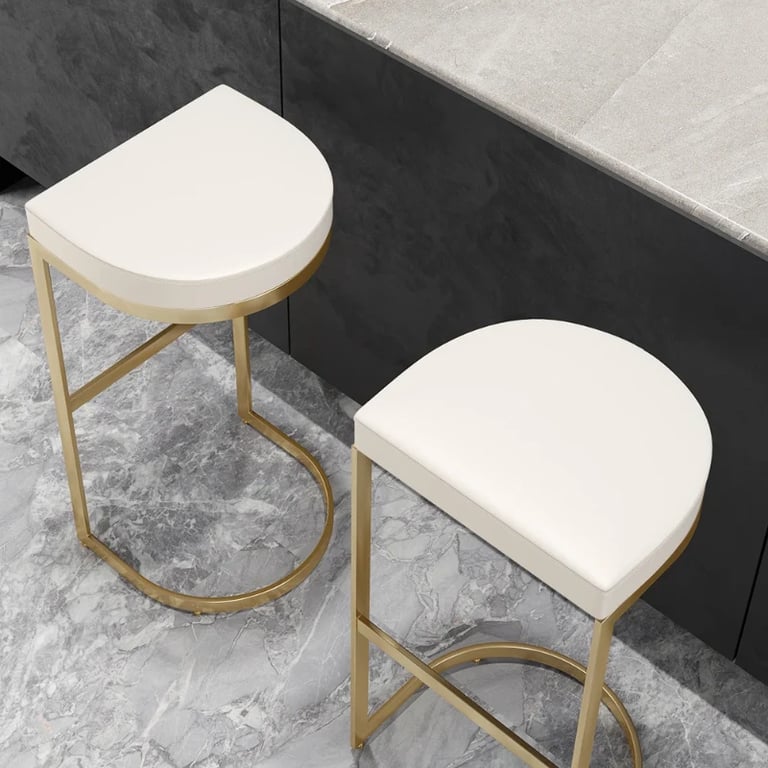 Aurélie Modern Bar Stool –  with Golden Base