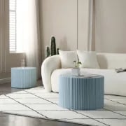 صورة آڤارا  طاولات متداخلة دائرية من الخشب الطبيعي