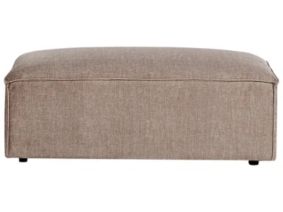 Maren Ottoman – Soft Upholstery with Natural Wood Frame