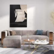 Picture of Luniva L-Shaped Sectional Sofa with Left Chaise – Gold Legs