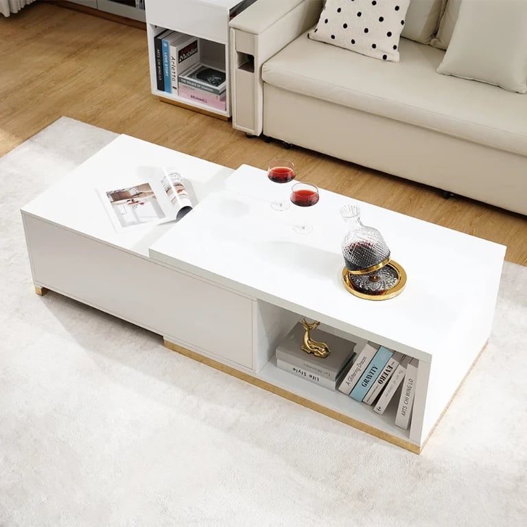 Ardena Living Ensemble – Natural Wood TV Unit & Table Set
