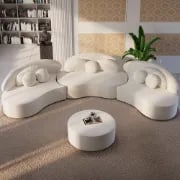 Picture of Rotana Curved Floor Sectional Sofa – Artistic 3-Piece Design