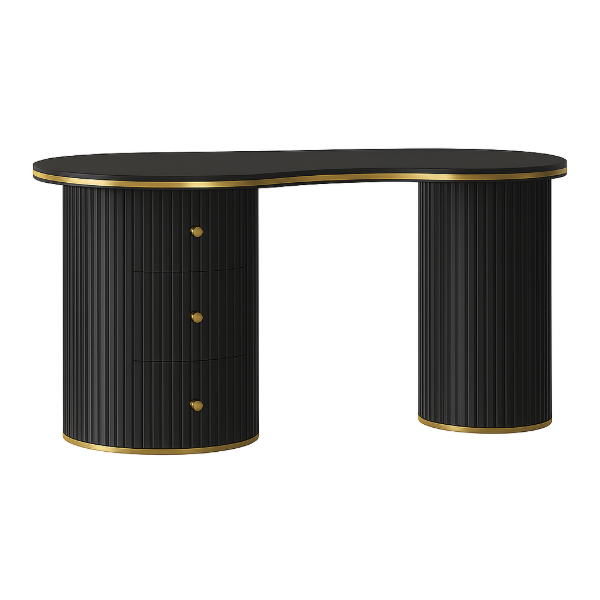 صورة هيتاتشي – مكتب مكتبي من الخشب الطبيعي مع قاعدتين جانبيتين