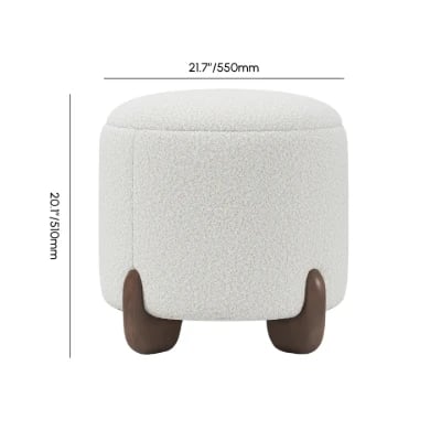 Niva pouf - Natural wood