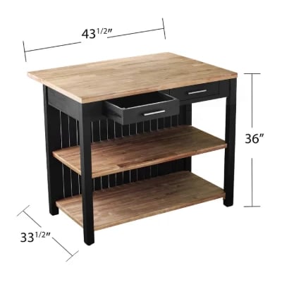 Cusin Kitchen Island With Storage