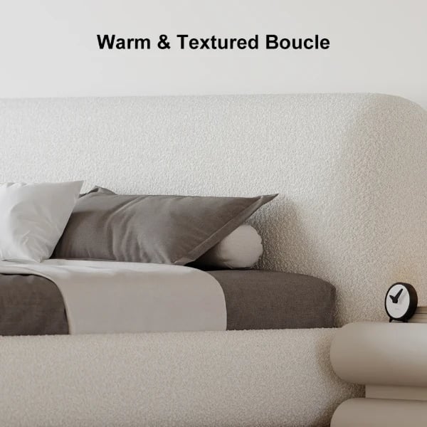 Creven Modern Bed - Natural wood
