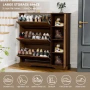 Montreil – Large Natural Wood Shoe Cabinet