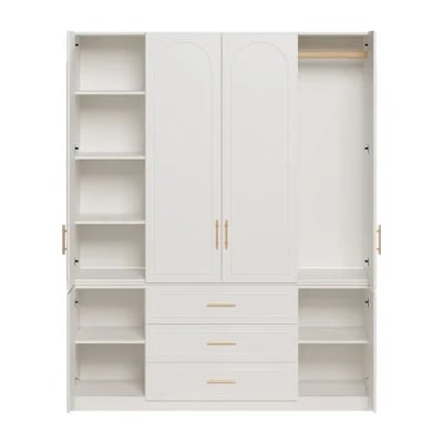 Picture of Lolly elegant wardrobe with shelves and drawers