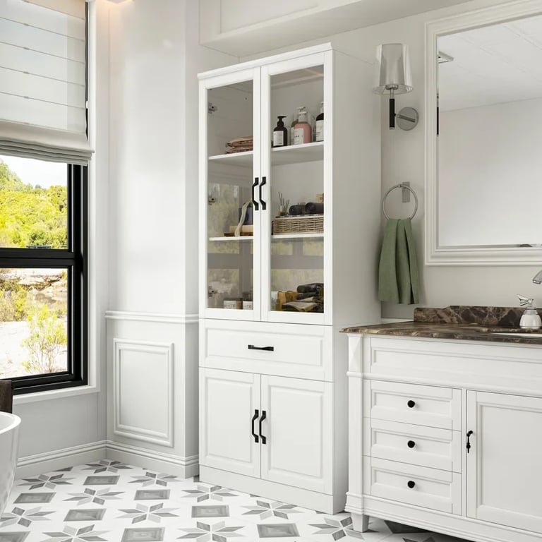 Picture of Razan Natural wood Bathroom cabinet