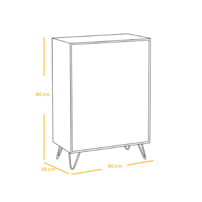 Mavero – Natural Wood Coffee Corner Cabinet