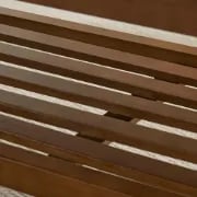 صورة ميلو – مقعد أحذية من الخشب الطبيعي مع بطانة قماش