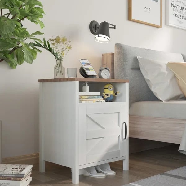 صورة طاوله جانبيه خشب طبيعي -وافي (قطعتين )