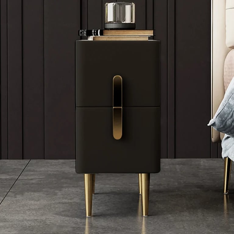 Picture of Inarrow Modern Nightstand Gold legs - 2 drawers