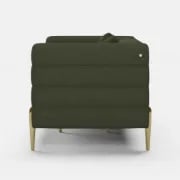 Verdi Sofa Set – Two Sofas in Modern Design made of Natural Wood with Gold Legs