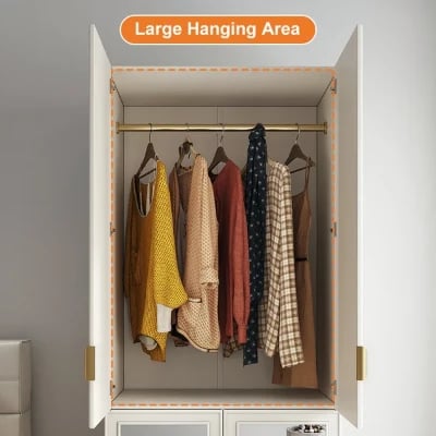 صورة خزانة ملابس أنيقة بمرآة -مارشيد