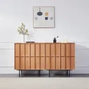 Picture of Keinna Sideboard Cabinet Natural Wood -  4 Shelves