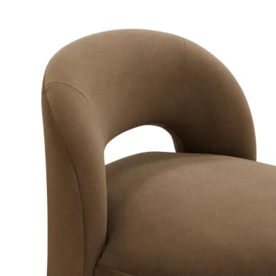 Picture of Élite Curve Accent Chair-Natural Wood.
