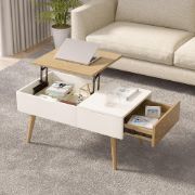 Picture of Mocito Lift-Top Coffee Table – Natural Wood with Storage Drawer